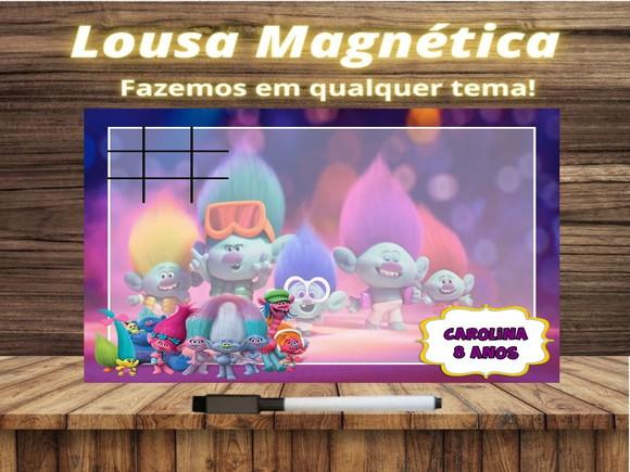 Lousa Magnética + Jogo da Velha Trolls com Embalagem