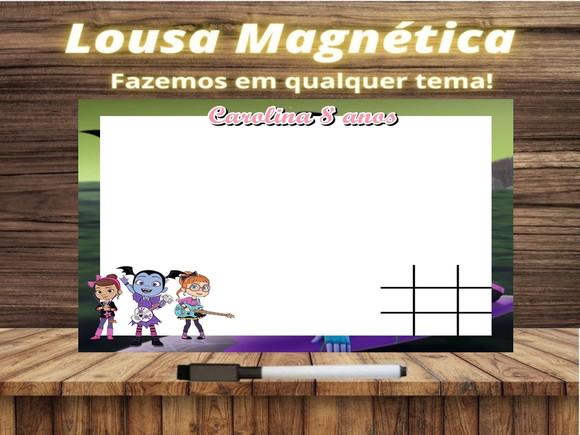 Lousa Magnética + Jogo da Velha Vampirina com Embalagem