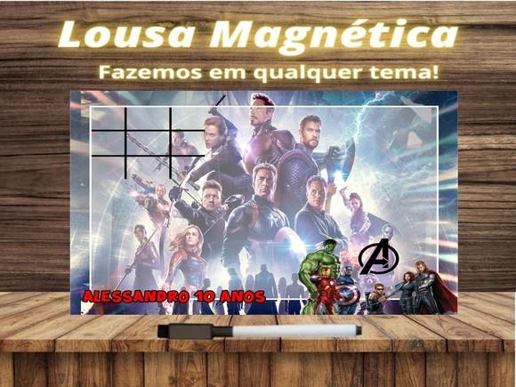 Lousa Magnética + Jogo da Velha Vingadores com Embalagem