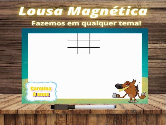 Lousa Magnética + Jogo da Velha Zig & Sharko com Embalagem
