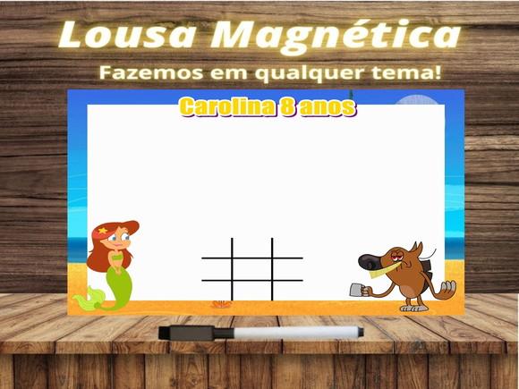 Lousa Magnética + Jogo da Velha Zig & Sharko com Embalagem