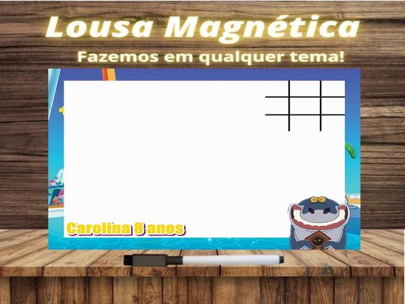 Lousa Magnética + Jogo da Velha Zig & Sharko com Embalagem