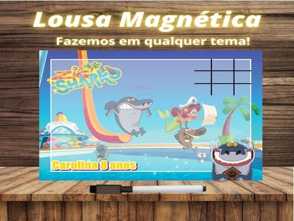 Lousa Magnética + Jogo da Velha Zig & Sharko com Embalagem