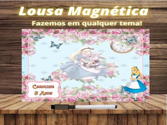 Lousa Magnética Alice no País das Maravilhas com Embalagem