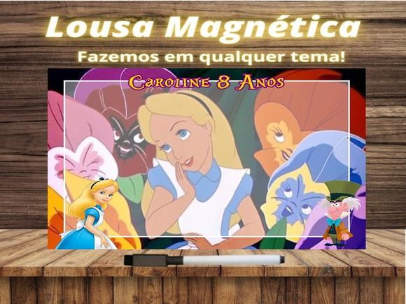 Lousa Magnética Alice no País das Maravilhas com Embalagem