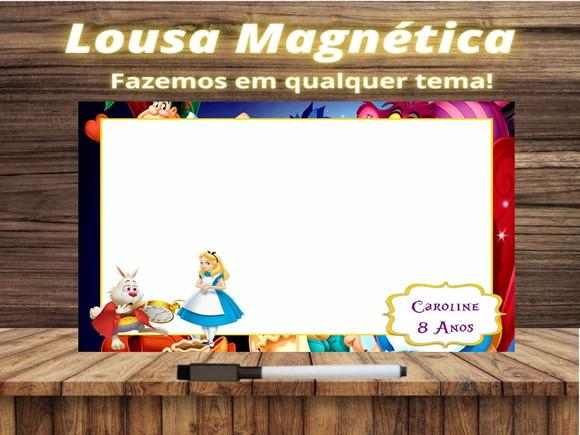 Lousa Magnética Alice no País das Maravilhas com Embalagem