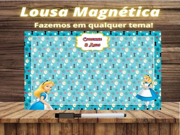 Lousa Magnética Alice no País das Maravilhas com Embalagem