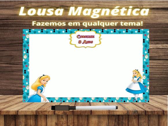 Lousa Magnética Alice no País das Maravilhas com Embalagem