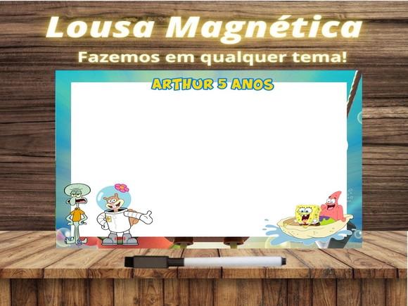 Lousa Magnética Bob Esponja com Embalagem