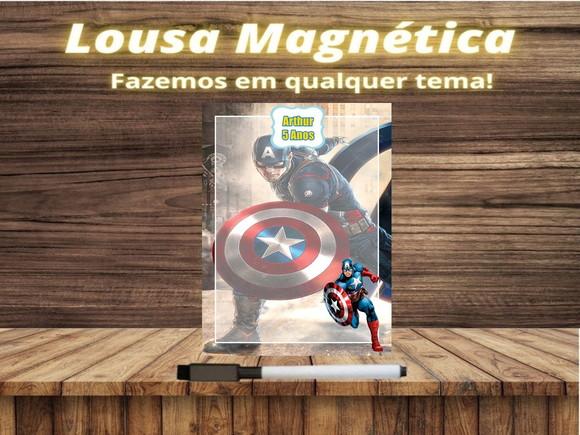 Lousa Magnética Capitão América com Embalagem