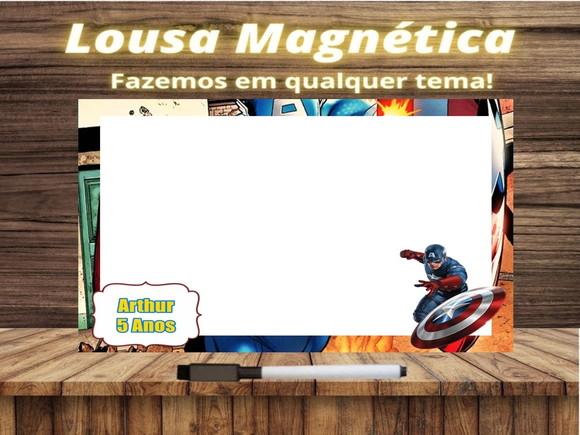 Lousa Magnética Capitão América com Embalagem