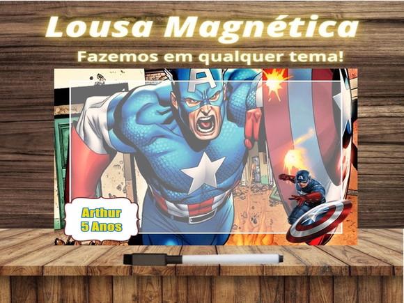 Lousa Magnética Capitão América com Embalagem