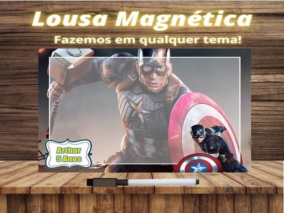 Lousa Magnética Capitão América com Embalagem
