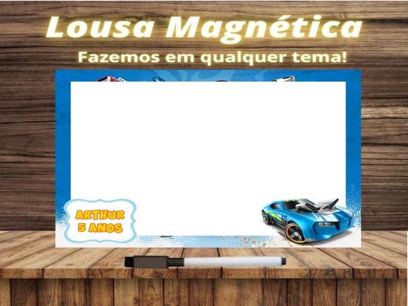 Lousa Magnética Hot Wheels com Embalagem