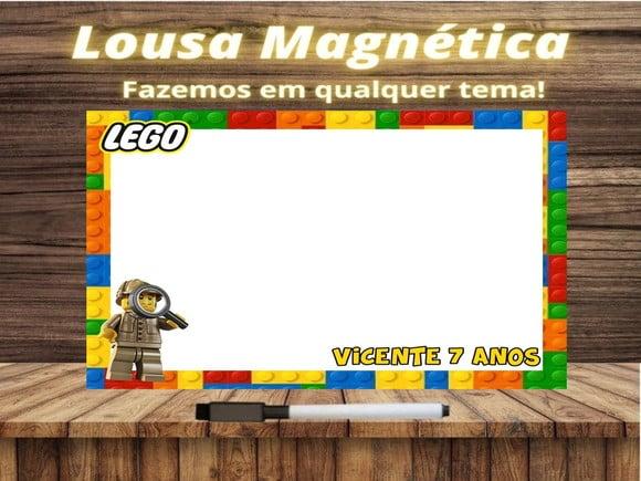 Lousa Magnética Lego com Embalagem