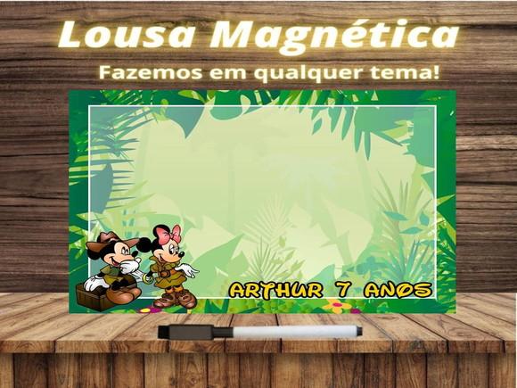 Lousa Magnética Mickey Safari com Embalagem