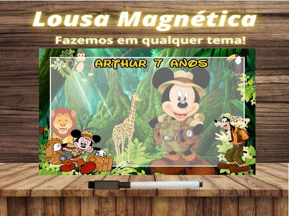 Lousa Magnética Mickey Safari com Embalagem