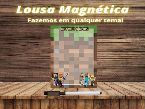 Lousa Magnética Minecraft com Embalagem