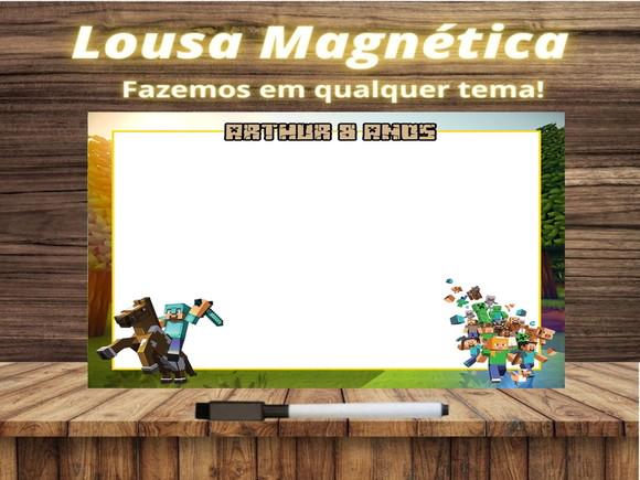 Lousa Magnética Minecraft com Embalagem
