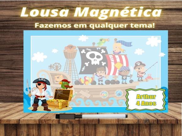 Lousa Magnética Pirata com Embalagem