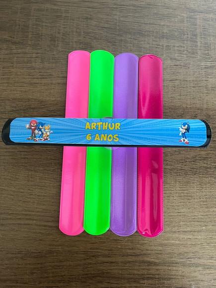 Pulseira Bate Enrola Personalizada Sonic