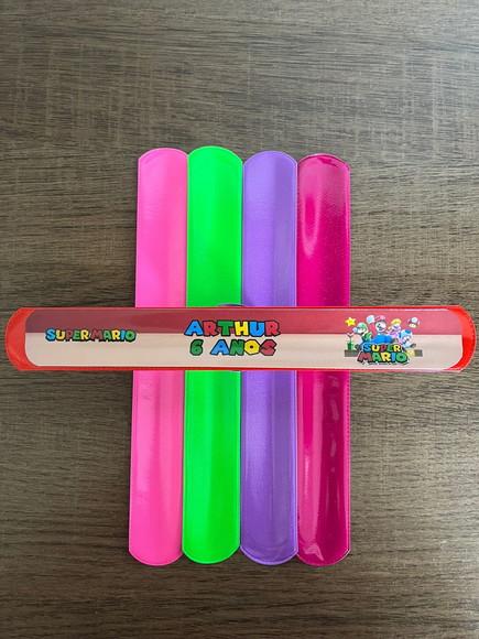 Pulseira Bate Enrola Personalizada Super Mário