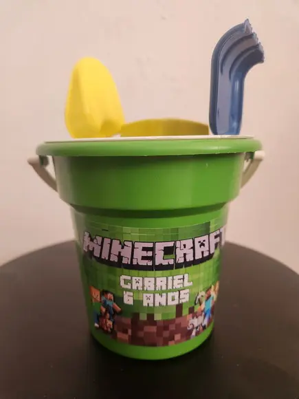 Balde de Praia Personalizado Minecraft