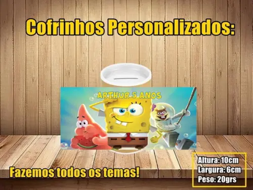 Cofrinho Personalizado Bob Esponja