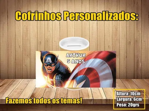 Cofrinho Personalizado Capitão América