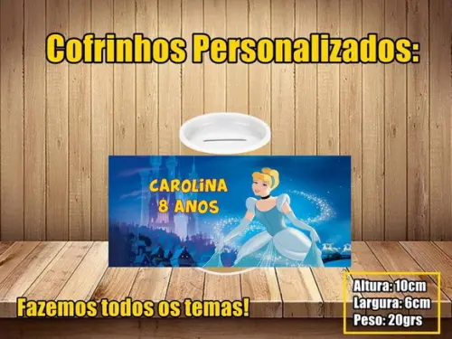 Cofrinho Personalizado Cinderela