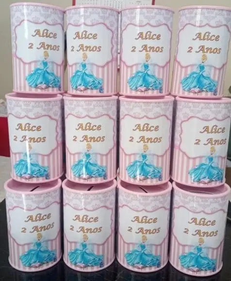 Cofrinho Personalizado Cinderela