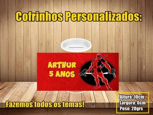 Cofrinho Personalizado Deadpool