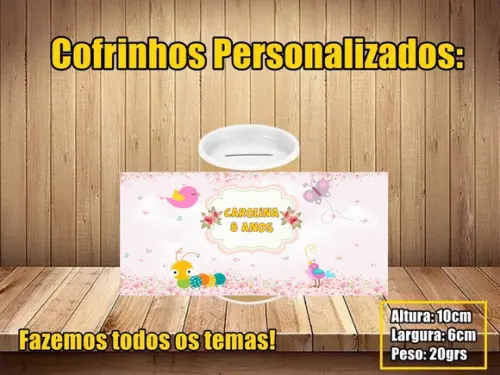 Cofrinho Personalizado Jardim Encantado