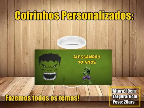 Cofrinho Personalizado Hulk