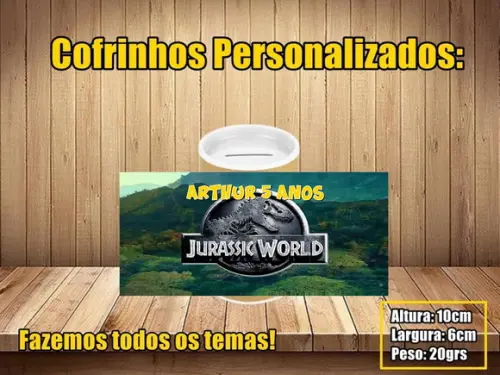 Cofrinho Personalizado Jurassic World