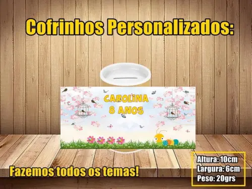 Cofrinho Personalizado Jardim Encantado