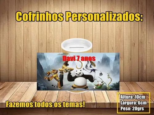 Cofrinho Personalizado Kung Fu Panda