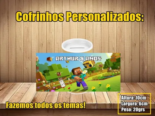 Cofrinho Personalizado Minecraft