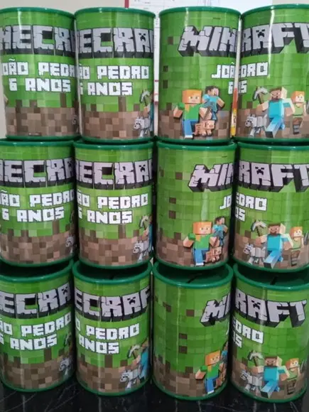Cofrinho Personalizado Minecraft