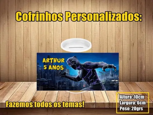 Cofrinho Personalizado Pantera Negra