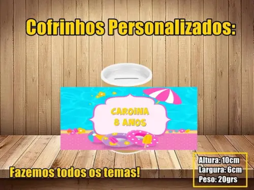 Cofrinho Personalizado Pool Party