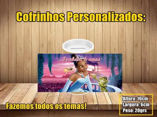 Cofrinho Personalizado Princesa e o Sapo