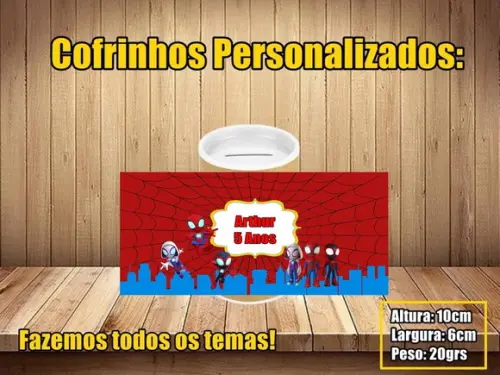 Cofrinho Personalizado Spidey e Seus Amigos Espetaculares