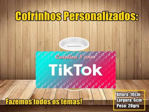Cofrinho Personalizado Tik Tok