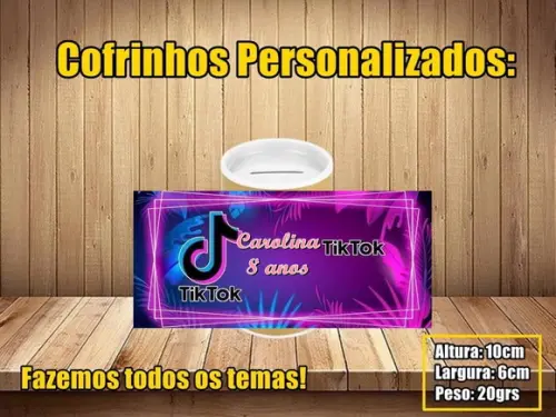 Cofrinho Personalizado Tik Tok