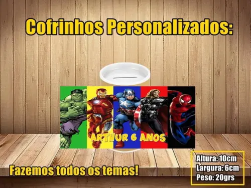 Cofrinho Personalizado Vingadores