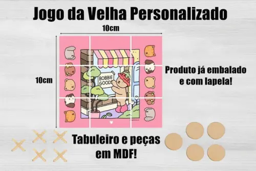 Jogo da Velha Personalizado Bobbie Goods