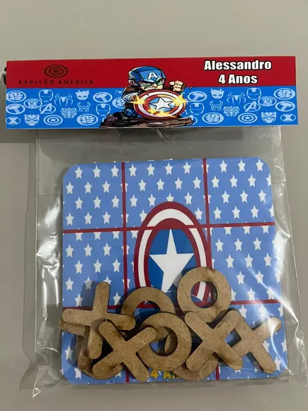 Jogo da Velha Personalizado Capitão América