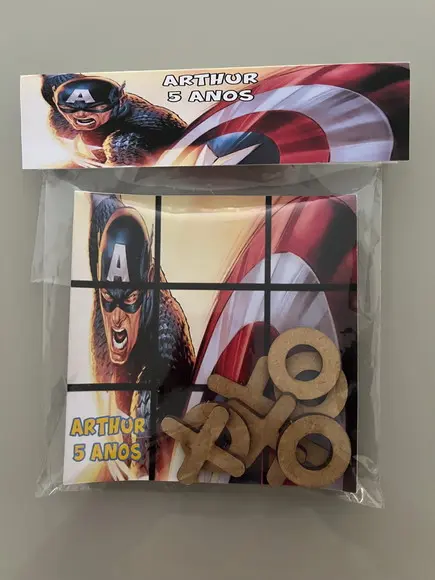 Jogo da Velha Personalizado Capitão América