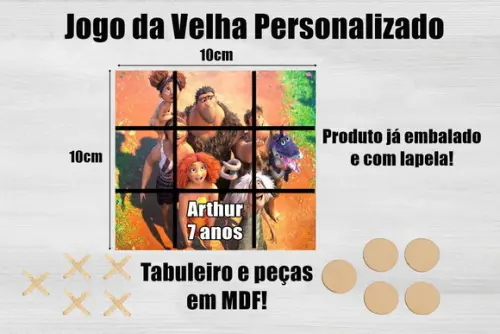 Jogo da Velha Personalizado os Croods